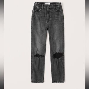 A&f ultra high ankle straight jeans
